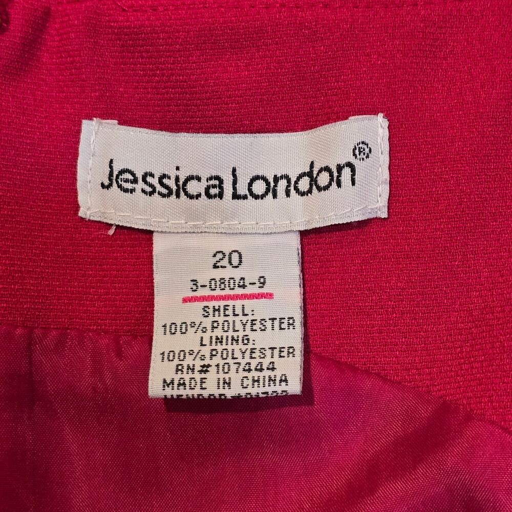Jessica London Ruby Magenta Sheath Dress Plus Size 20 Sleeveless Workwear Career - Picture 6 of 12